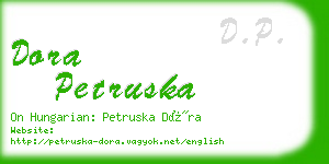 dora petruska business card